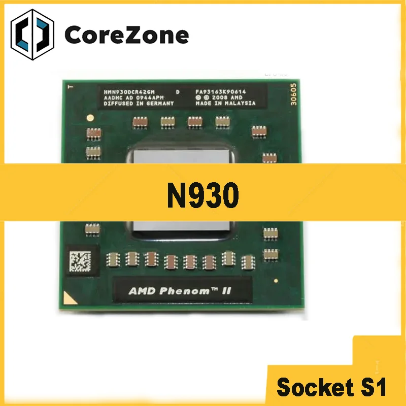 Phenom II N930 HMN930DCR42GM 2 Ghz Dual Core 2M 35W Socket S1 (S1g4) CPU processor