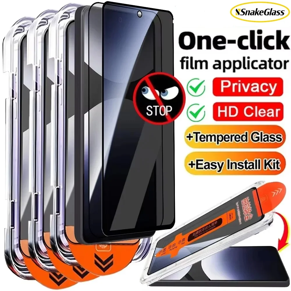 

5PCS HD/Privacy Tempered Glass Screen Protector for iPhone 11-17 Pro Max/17 Pro/17/Air, Anti-Spy Dust-Free,Oleophobic Coating 9H