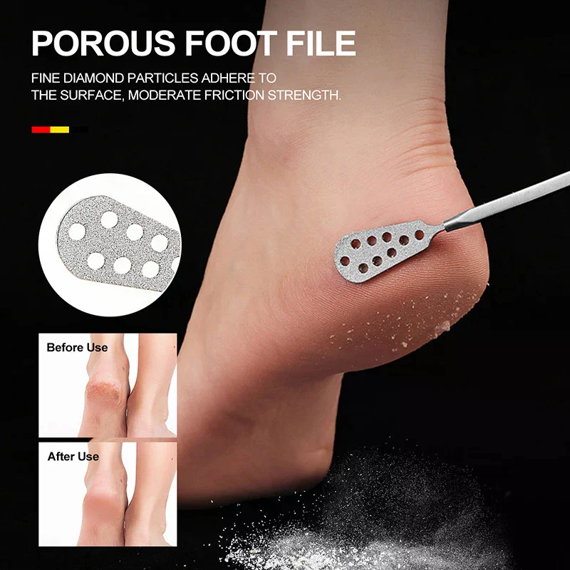 Professional Stainless Steel Foot File Foot Scrubber Dead Skin Remover Remove Dead Skin Scraping Pedicure Tools Foot Pedicure