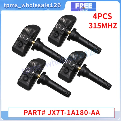 Monitor de presión de neumáticos TPMS 4 piezas, 315MHZ, JX7T-1A180-AA, para Ford Escape Explorer, Lincoln, aviador, Corsair, JX7Z-1A189-C, 2020