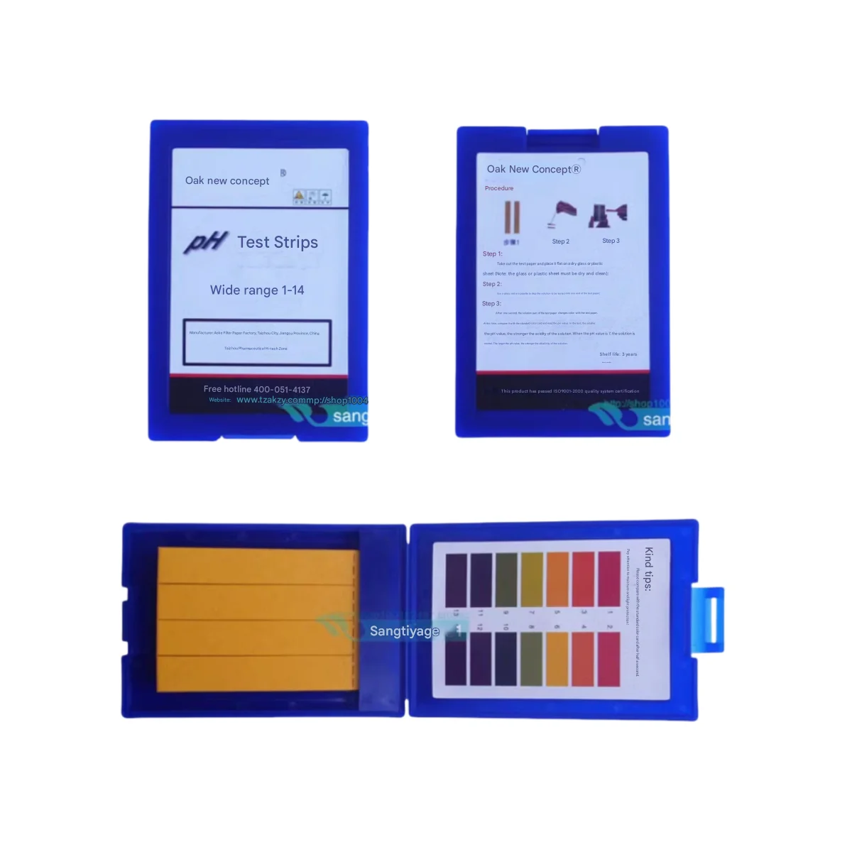 Carta per test PH di precisione 0,5-5,0 3,8-5,4 5,5-9,0 Specifiche complete Qualità dell'acqua Rilevamento PH Test di precisione 1-14