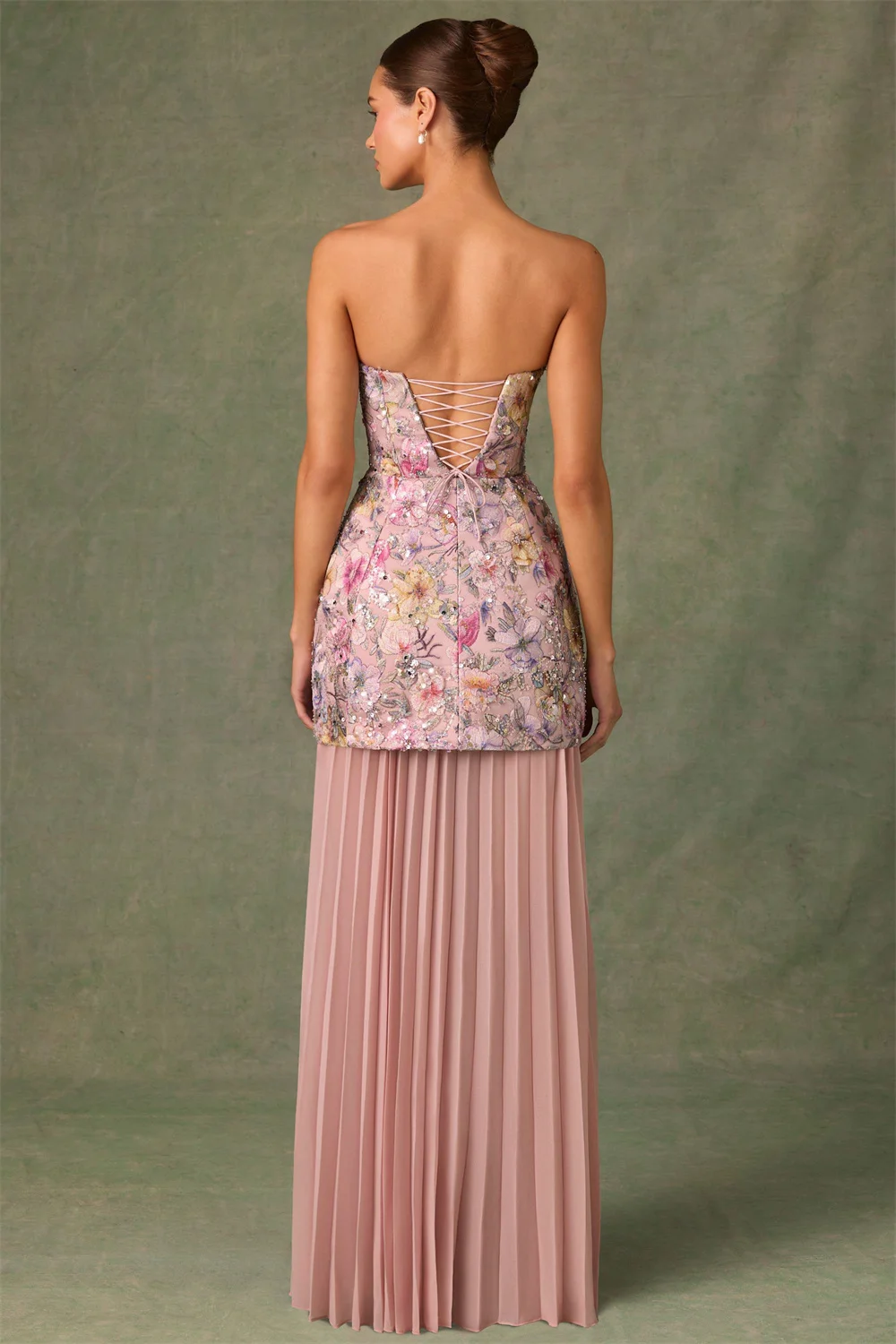 Cathy Customized Pink Sweetheart Neck Embroidery Prom Dresses Sequins Sleeveless vestidos de noiva Column Lace-up Formal Evening image 2