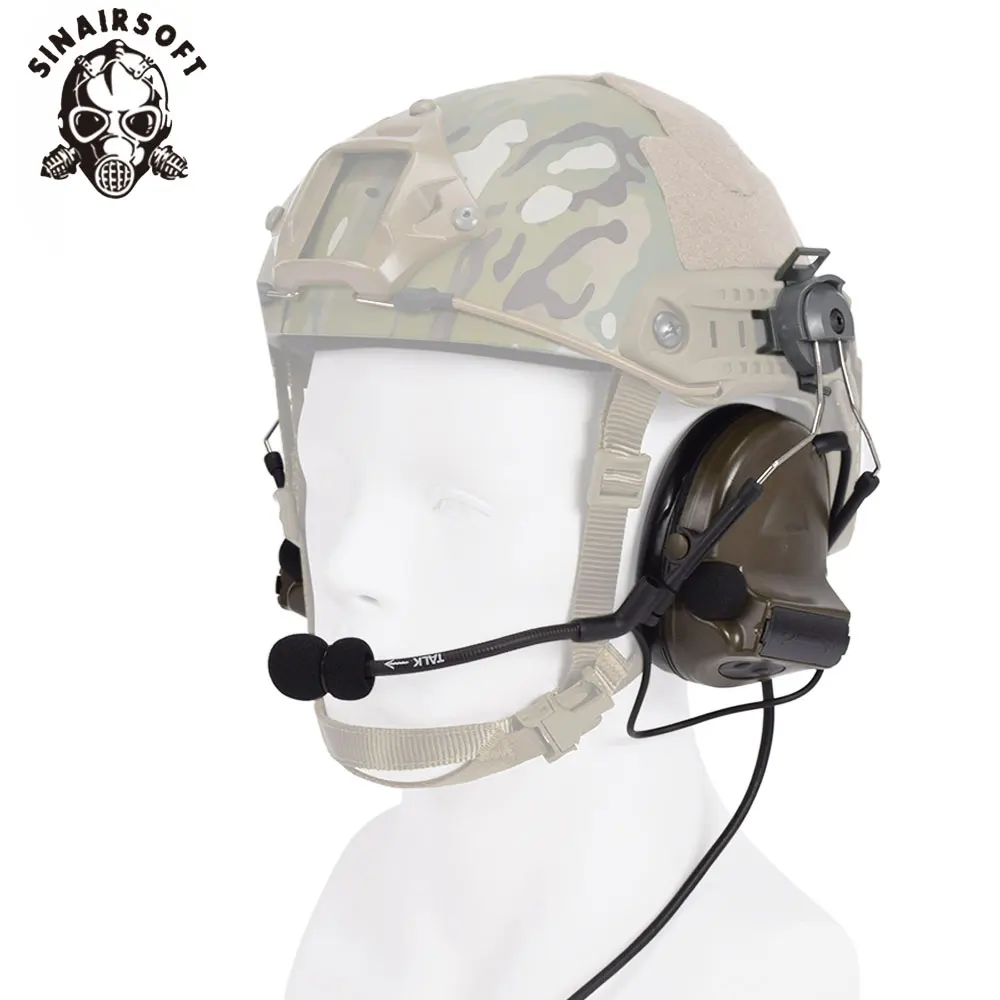 

Z-tactical Softair Aviation Headset Headphone Comtac II Headset For FAST Helmet And Tactical Helmet Rail Adapter Set Z031