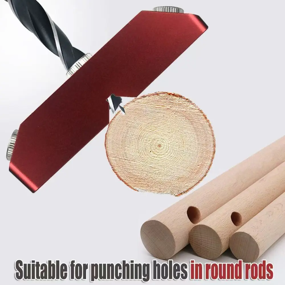 Aluminum alloy 30/45/90 degree angle drilling positioner, straight hole oblique drilling guide fixture DIY woodworking tools