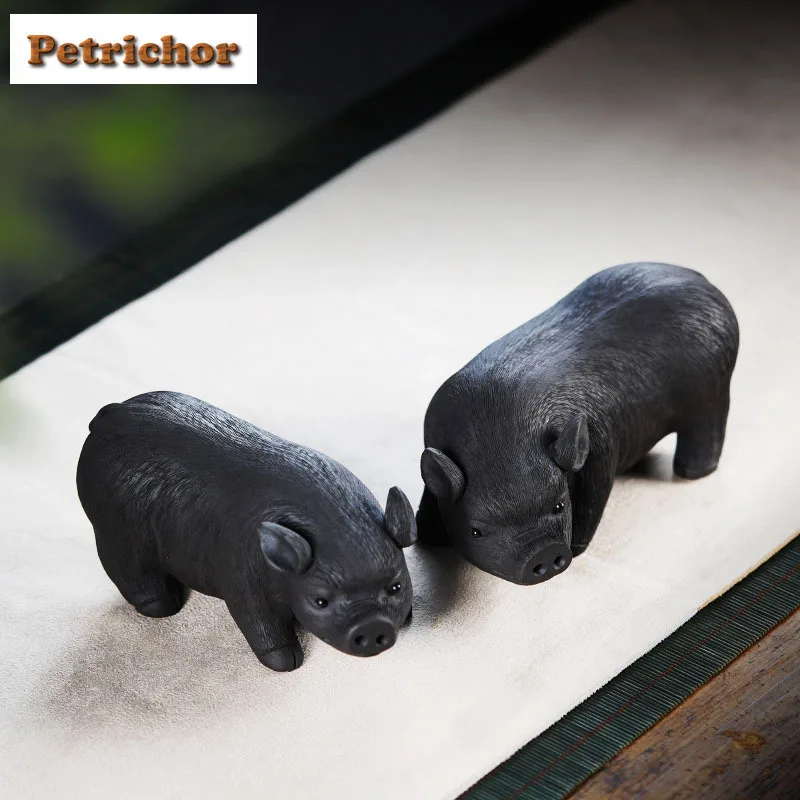 

Yixing Purple Clay Zodiac Wealth Pig Tea Pet Ancient Tea Sculpture Tea Figurine Play Toys Tea Statue Ornaments Can Be Raised