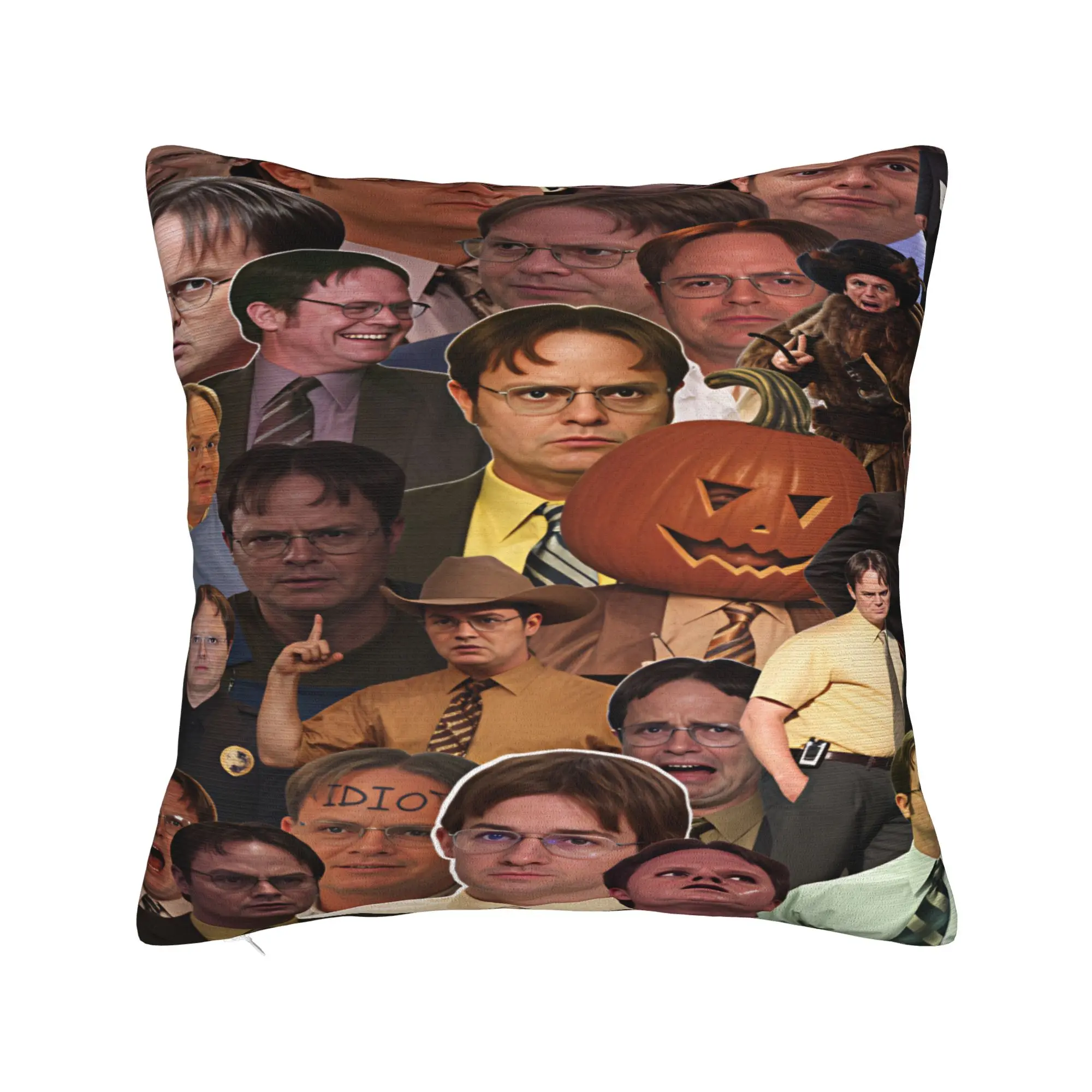 Dwight Schrute  Pillow Cover The Office Character Graphic Cushion Cover Kawaii Pillow Case For Living Room Bed Chair