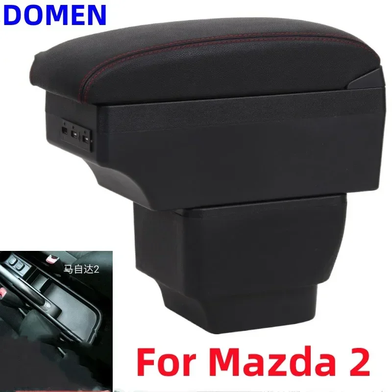 

For MAZDA MAZDA 2 Armrest For MAZDA Demio Car Armrest box Retrofit parts Storage box Car Accessories Interior Parts details USB