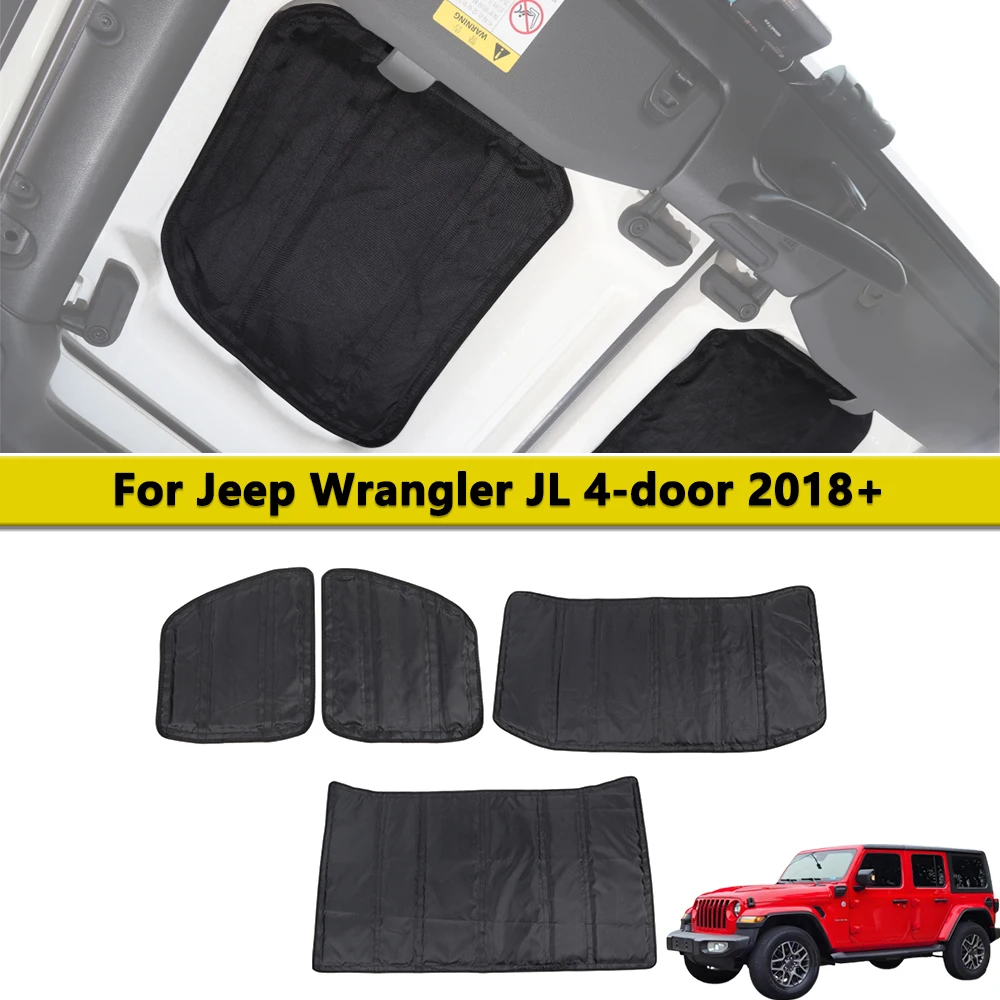 مجموعة عزل السقف الأمامي الصلب لسيارة جيب رانجلر JL روبيكون 2018-2024 2025 4-Door غطاء السيارة ملحقات الأجزاء الداخلية