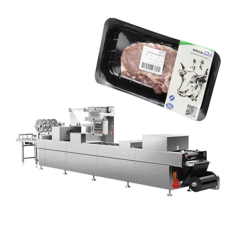 Automatische automatische Fleischverpackungsmaschine, Maschine Demballage Sous Vide De La Viande, automatische Verpackungsmaschine Speck