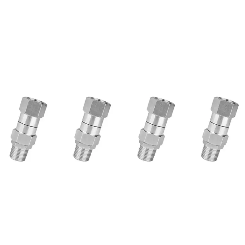 GTBL 4X High Pressure Washer Swivel Joint 3/8 Inch Pressure Washer Hose Fittings 360 Degree Rotation Connector Car Washing