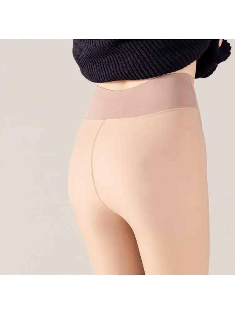 2023 New Design 165- 185cm Tall Lengthened Women Leggings First Line Thick Velvet Flesh Color Pantyhose Water Light Leg Artifact