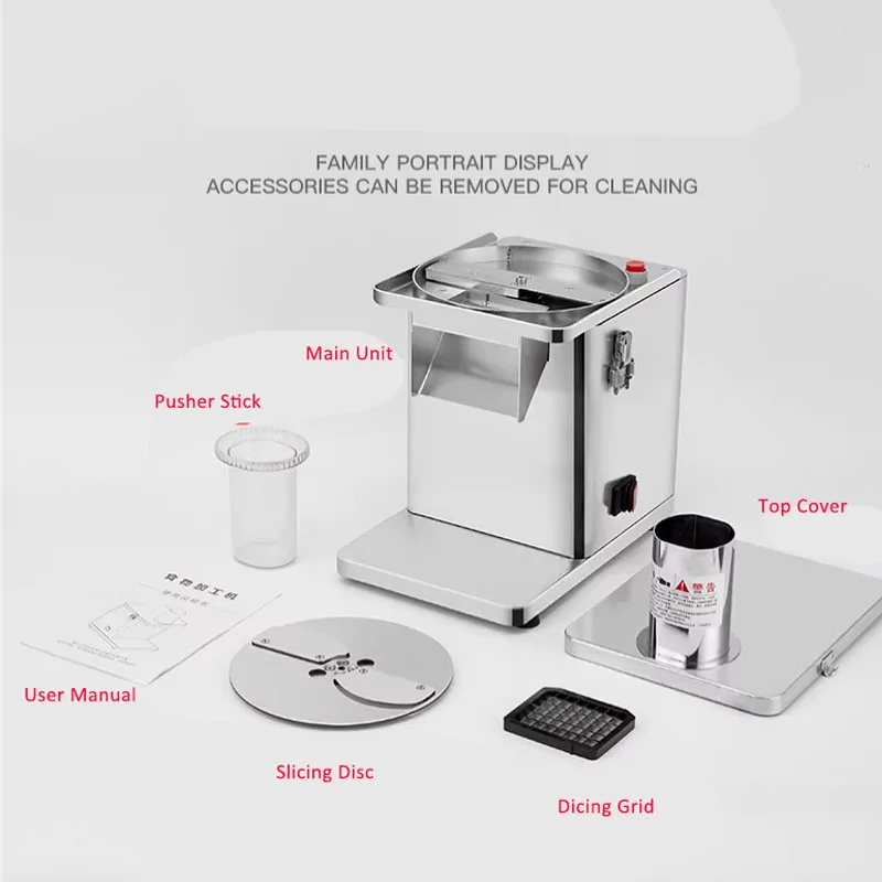

Multifunctional Fruit and Vegetable Cutter 220/110v Commercial Household Stainless Steel Dicing Machine for Potato Radish Fruit