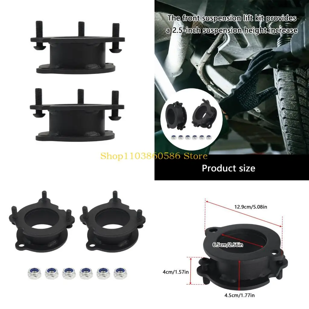 

242A Front Lift Spacers 2.5 Inch Height Boosts Strong Iron Heavy Duty Suspension Lift Suitable for Vehicle 2002 to 2009