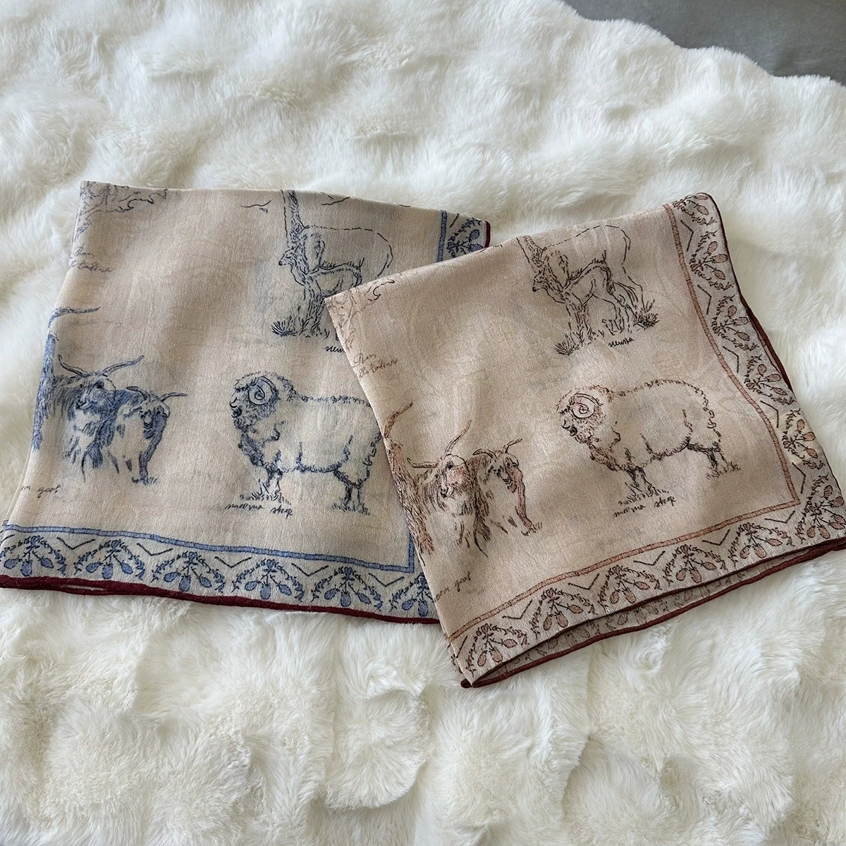 2026 New Water-soluble Wool Scarf for Women Autumn Winter Luxury 100% Wool Warm Jacquard Cashmere Square Bandana Scarves