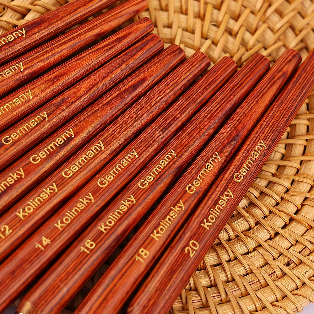 Sweet-Z 100% Kolinsky acryl nagelborstel ontwerp palissander handvat professionele manicure goede kwaliteit polish poeder maat 4 # -20 #