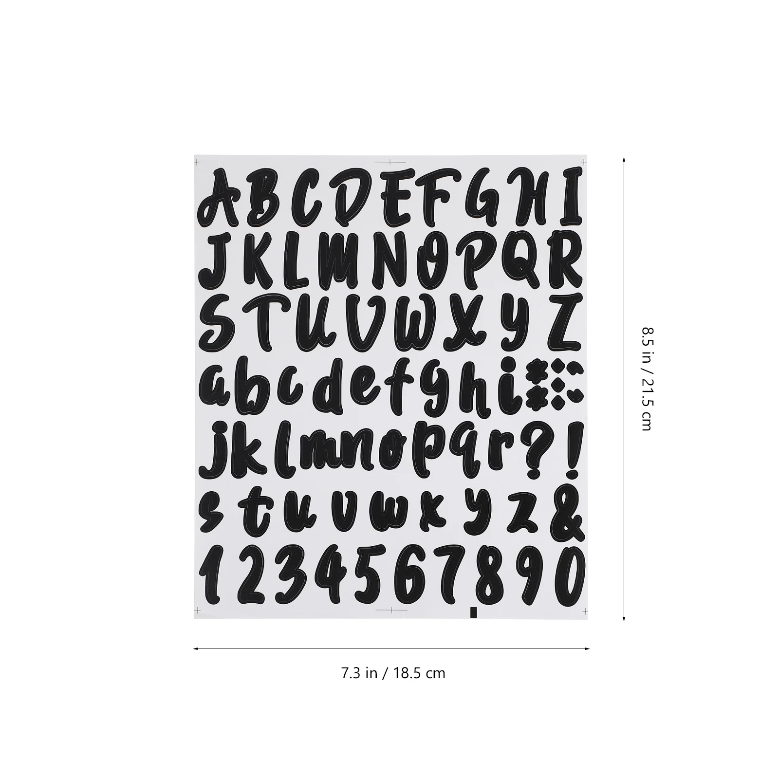 

10 Sheets Large Alphanumeric Label Self Adhesive Alphabet Number Decals Sticker PVC Kids Room Living Study Garden Decor Easy