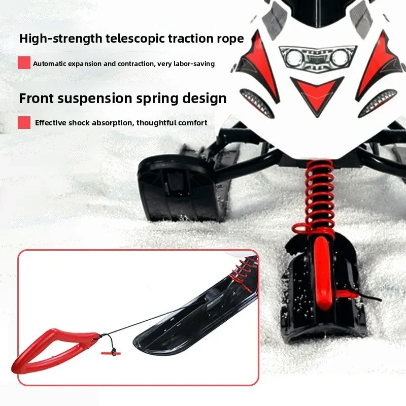 Electric ski, toboggan, snowboard