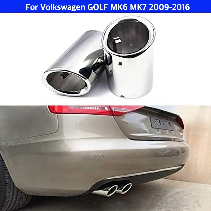 

Для VW Volkswagen GOLF MK6 MK7 2009-2016/POLO 2012-2014 наконечник глушителя из нержавеющей стали, насадка для выхлопной системы