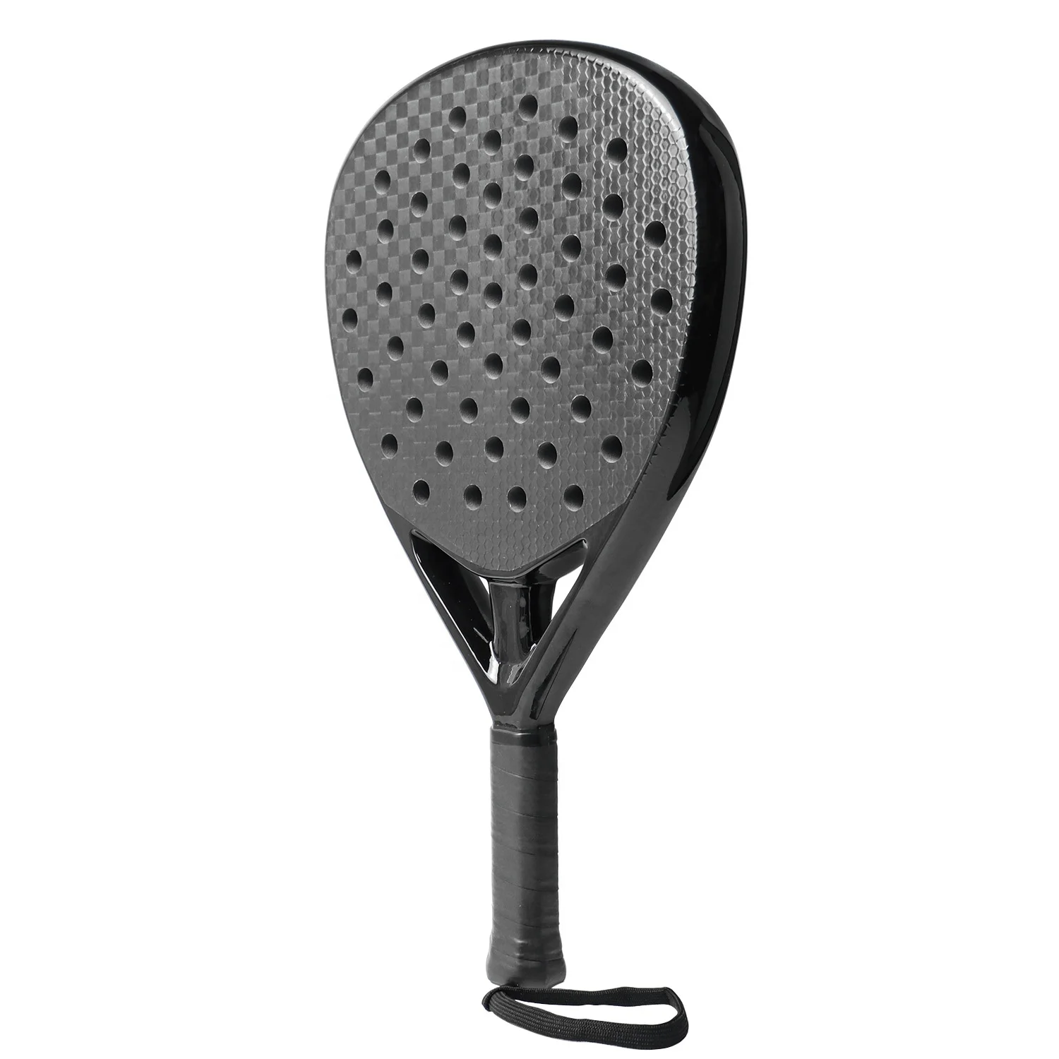 P68 Teardrop 12K 3D Finishing Carbon Fiber Padel Racket for Intermediate and Advanced Player