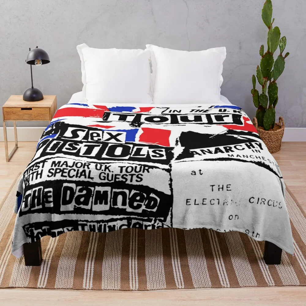 

PUNK ROCK LEGEND / SP Throw Blanket soft blanket fluffy shaggy warm bed fashionable furry blanket