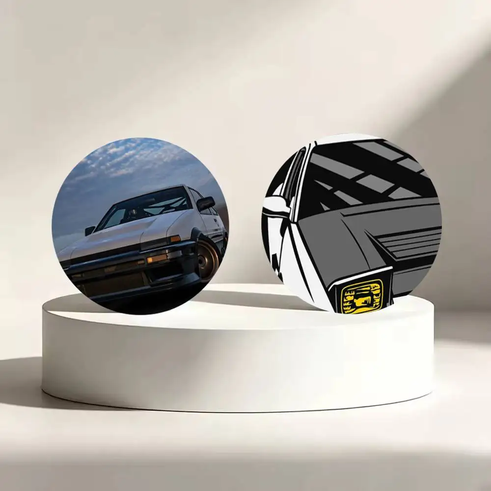 Anime Initial D Car Hot 25 32 44 58 75mm Badges Personalized Round Brooches Pins Accessory Gift