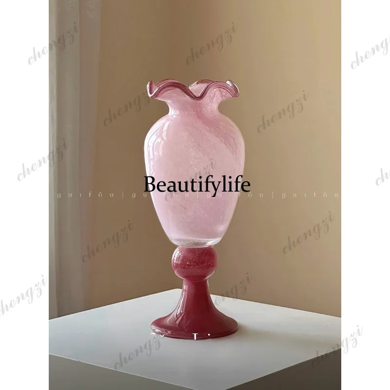 A95 super beautiful new year housewarming gift French retro art flower arrangement vase