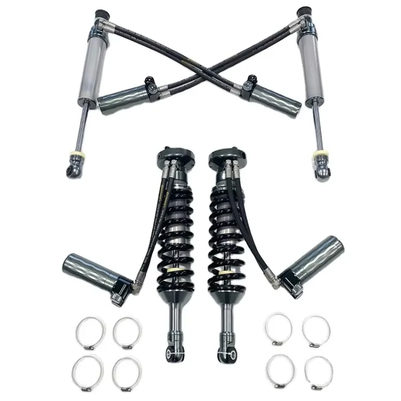 For TOYOTAs Land Cruiser Prado 4x4 Suspension Kit Shock Absorber For Fj Lc120/150Customized Double Oil Circuit Black