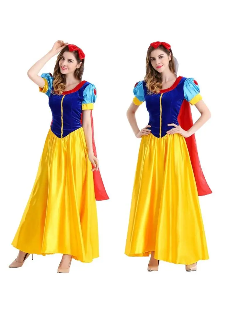 

Женский костюм для Хэллоуина больших размеров для взрослых Белоснежка Dr с накидкой, сценический костюм для косплея, традиционный китайский сле