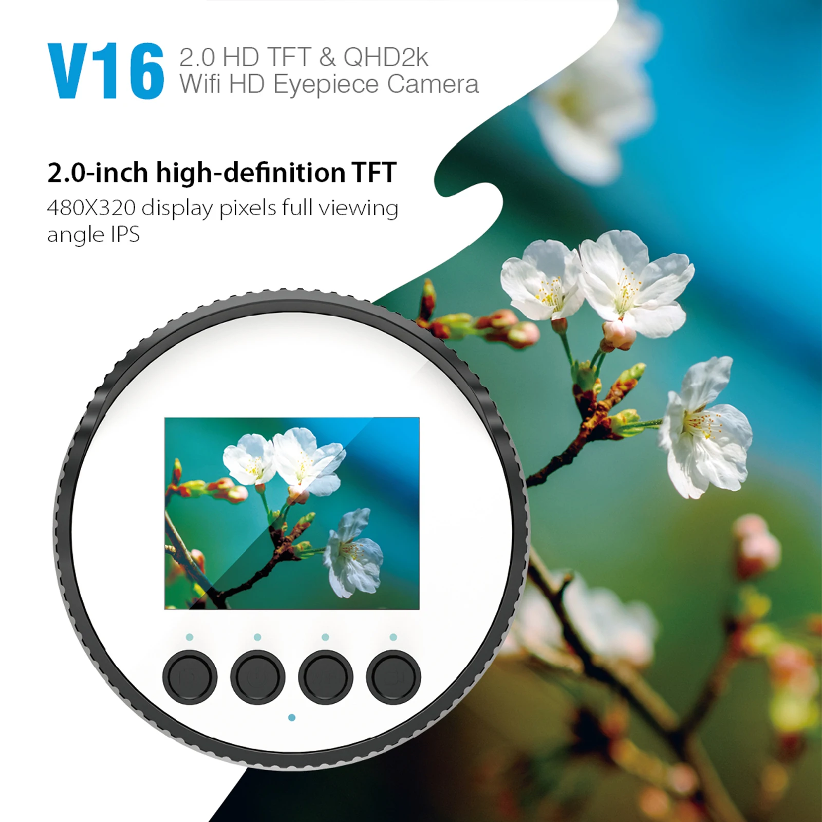 Optischer Okularrekorder mit 2K HD-Video- und WiFi-Teleskopkamera, Okular, digitales Okular für astronomisches Teleskop