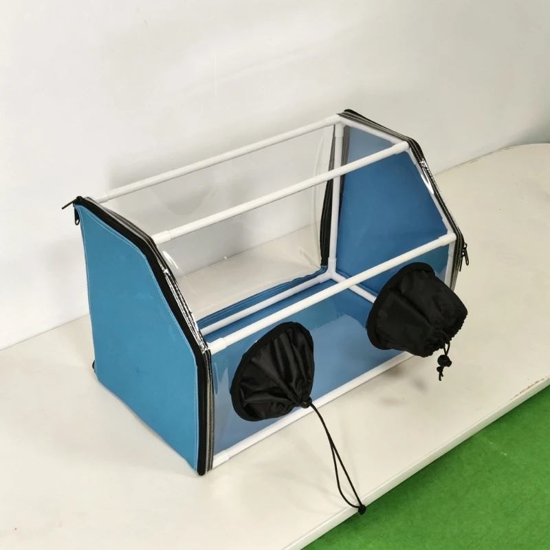 Processing Dust Cabinet with Separate Side Entry and Viewing Panels