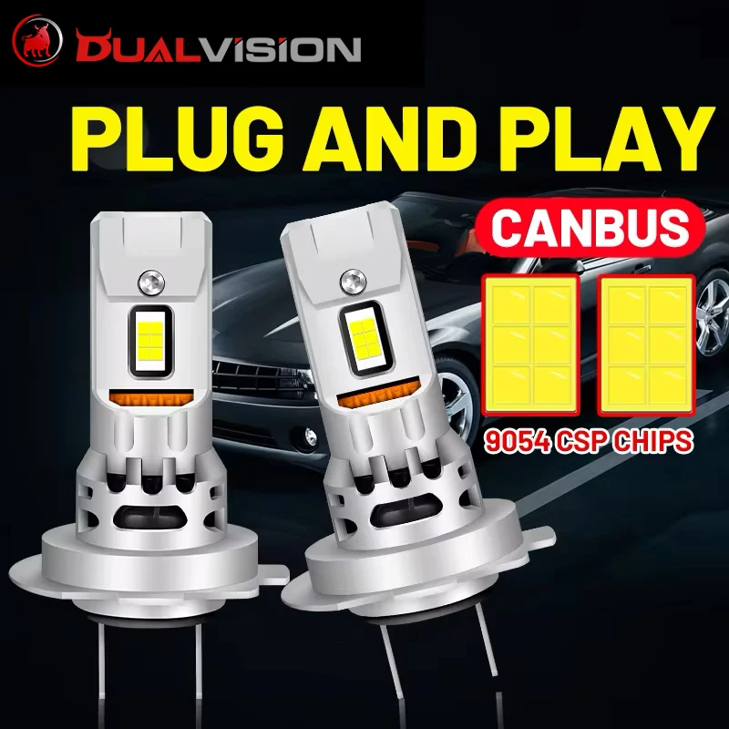 

H7 LED Headlight Canbus Error Free 800000LM 1000W 9054 CSP Chip Car Headlight Bulb 1: 1 Mini Diode Turbo Lamp 12V 24V DUALVISION