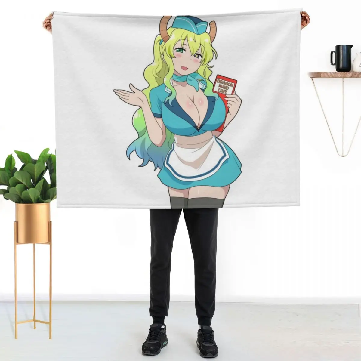 

Dragon Maid Lucoa Throw Blanket Cozy Napping Blanket Gift for Mom Dad