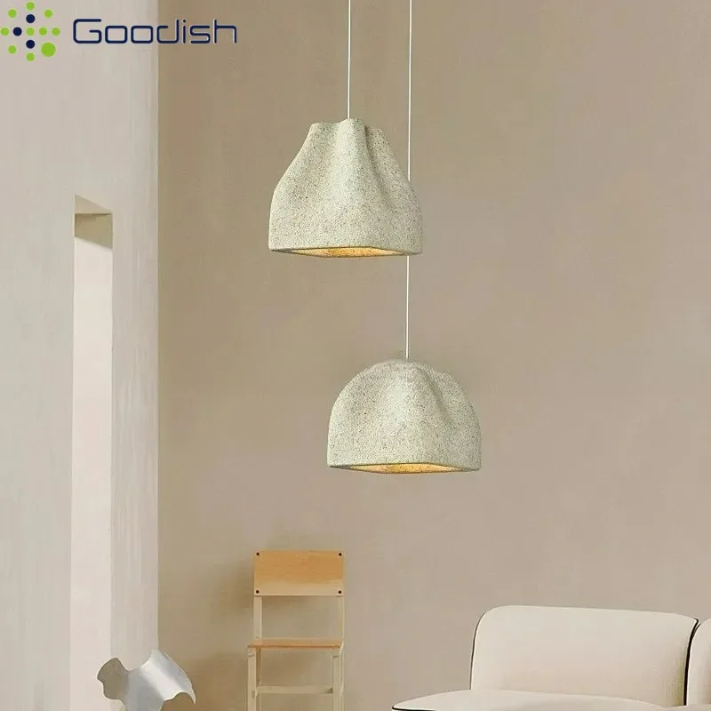 Modern Simplicity Mushroom Stone Cloud Hat LED Pendant Light Art Creative Painted Lamp for Restaurant Home Decoration Chandelier