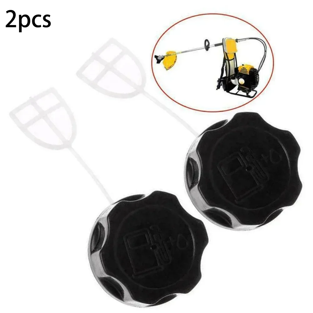 2pcs Universal Fuel Tank Cap For 43cc 52cc Etc Strimmer Hedge Trimmer Bike ATV Auto Oil Filler Cap Car Accessories