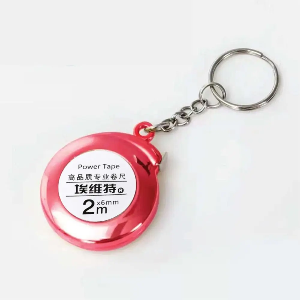 2M Roulette Retractable Ruler Delicate Multipurpose Measure Tape Keychain Mini Steel Tape Measure Ruler