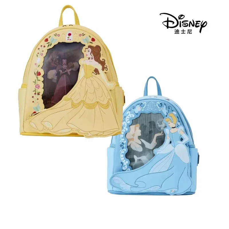 Loungefly Disney Beauty And Beast Backpack Cinderella Princess Bag Backpack Perspective Mini Kids Backpack Girl Cute Backpack