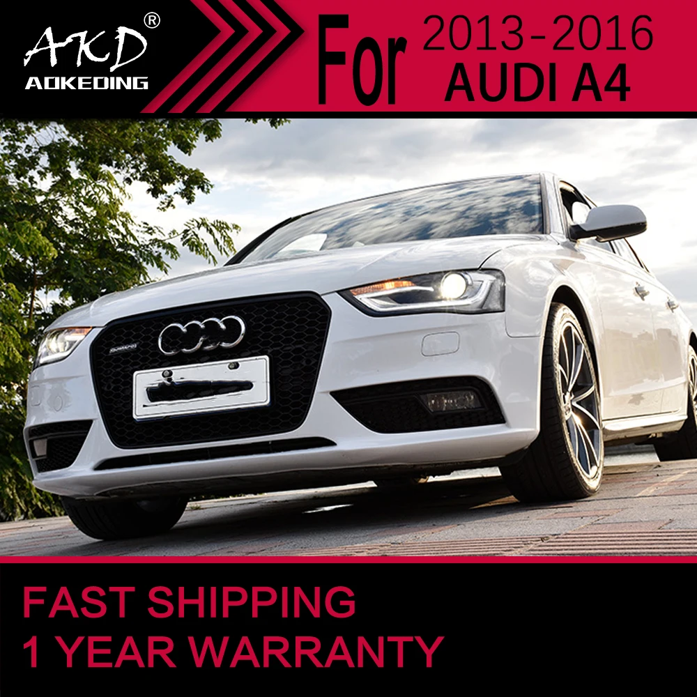 Car Lights for Audi A4 B8.5 A4L LED Headlight 2013-2016 S4 Head Lamp Drl Projector Lens Automotive Accessories