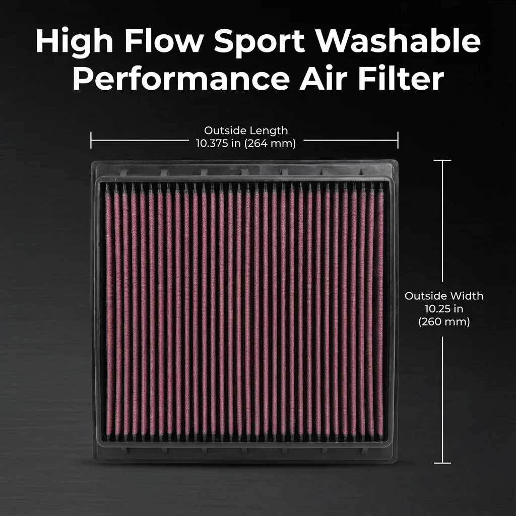 

Для Cadillac SRX 1-го 2-го поколения 2,8 3,0 3,6 л 2009-2016 спортивный моющийся воздушный фильтр с высоким расходом 33-2444