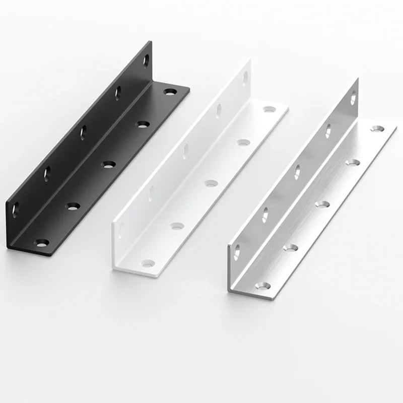 1 pz allunga a forma di L in acciaio inossidabile codice angolare fissatore per mobili 90 gradi addensare staffa ad angolo retto connettore per mobili