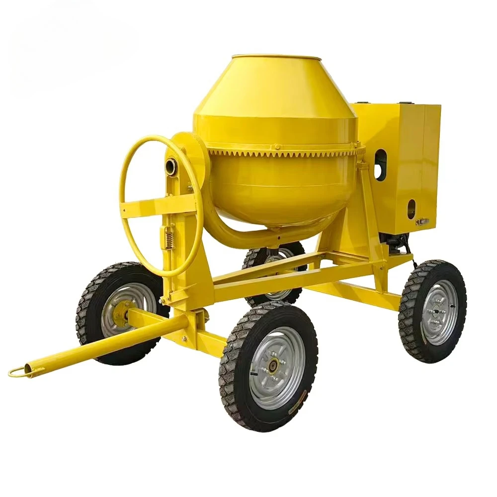 

Factory Direct Sales Small Mobile Construction Use Concrete Mixer Africa Four-wheel Drum Concrete Mixer