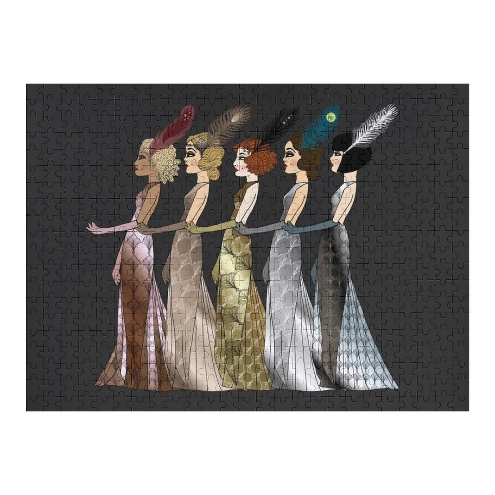 

Art Deco Ladies Jigsaw Puzzle Anime Customized Picture Scale Motors Puzzle