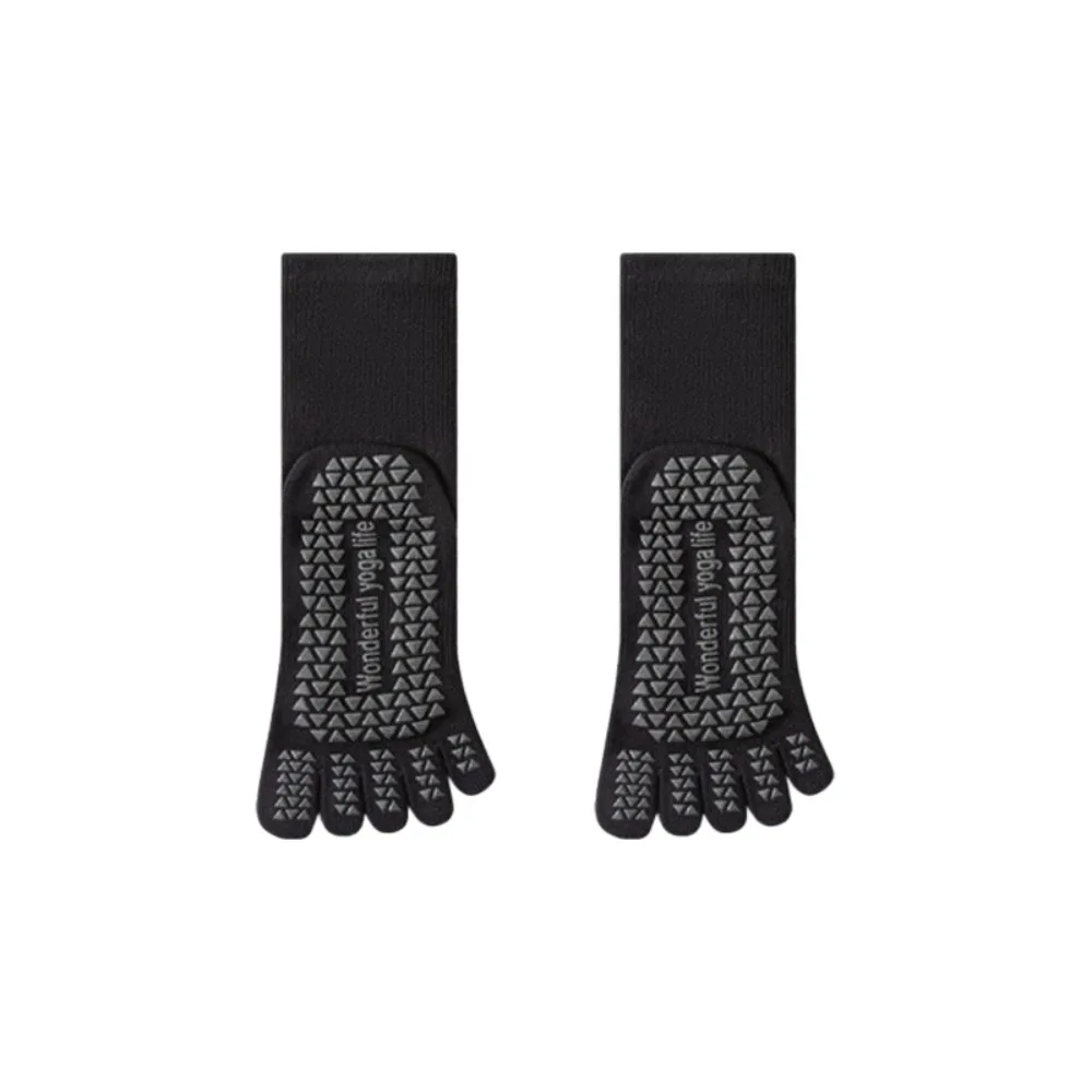 Five Fingers Sports Toe Socks Separate Fingers Breathable Women Yoga Socks Elasticity Silicone Anti-slip Sport Pilates Socks