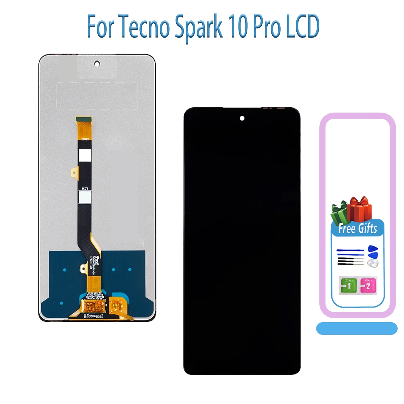 LCD Original For Tecno Spark 10 Pro LCD Display Screen Touch For Tecno KI7 LCD Repair Parts Sensor Digitizer Assembly