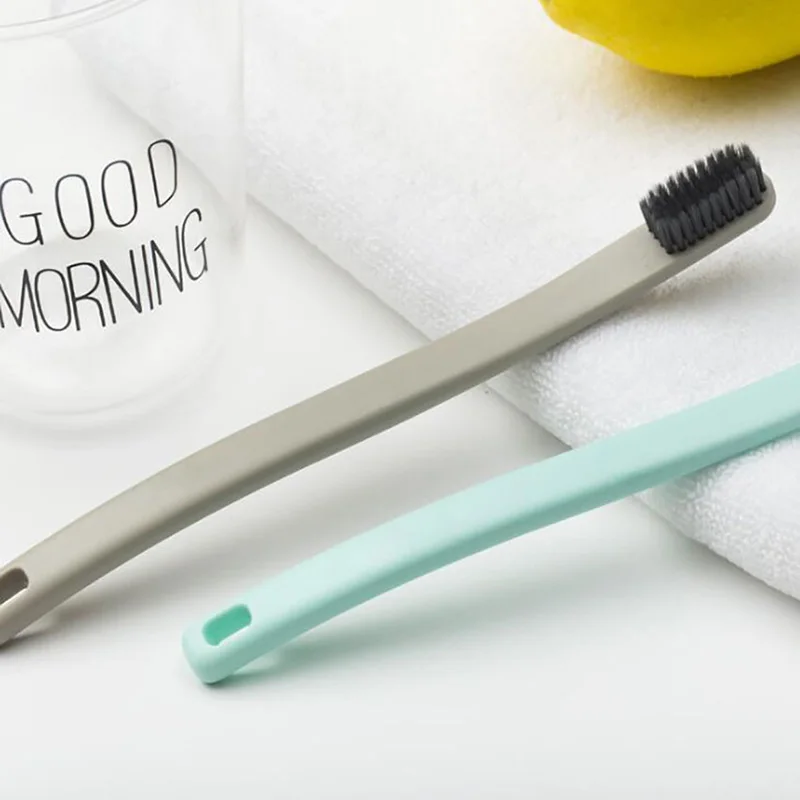 الإبداعية لينة الخيزران فرشاة أسنان من فحم الخشب شعيرات نايلون فرش الأسنان الكبار تنظيف الأسنان فرشاة الأسنان أدوات العناية بالفم الأسنان