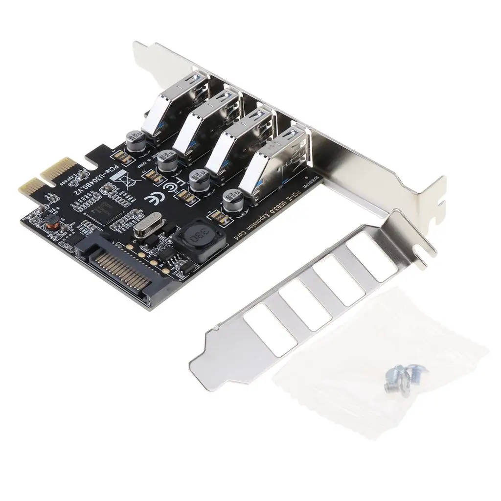 

Карта расширения PCI-E на USB 3.0 HUB с двойной защитой для настольных компьютеров и домашнего офиса
