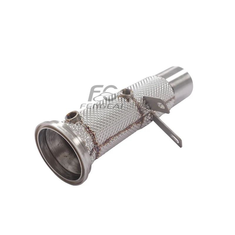 High-flow Downpipe Exhaust for BMW I8 1.5T 2014-2018 Exhaust Pipes Head with Heat Insulation Cover but Without cat Auto Parts