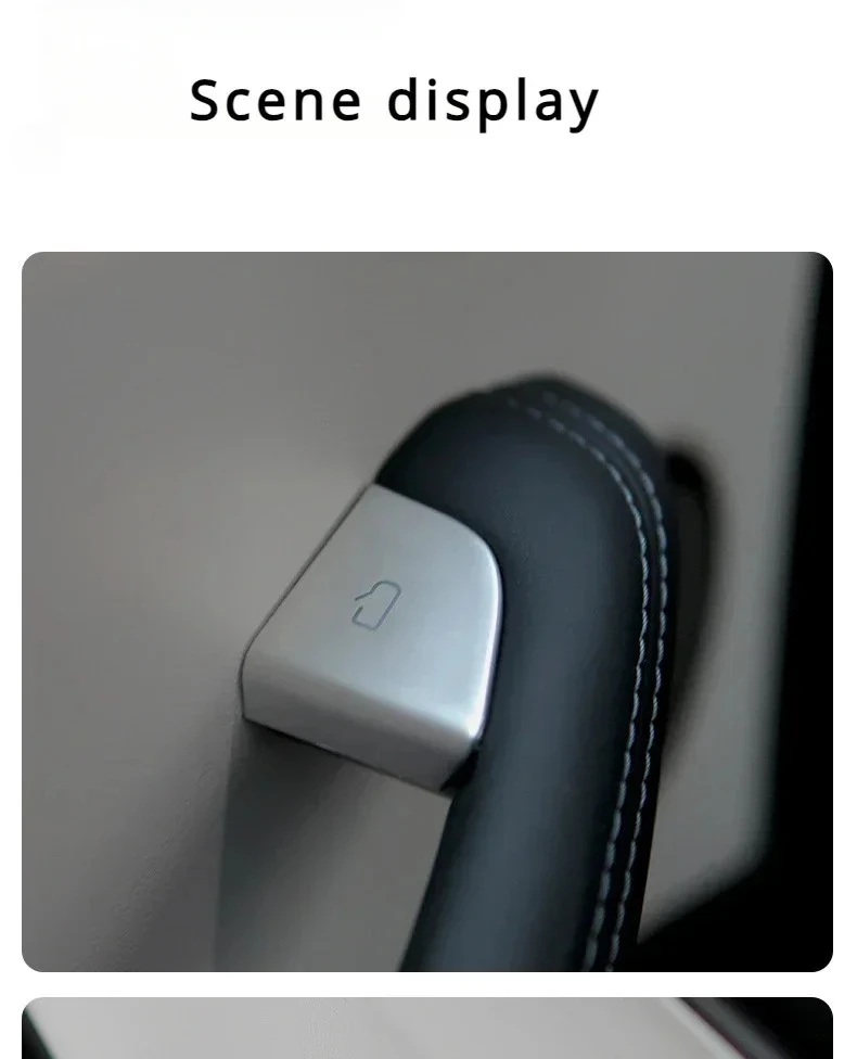 4er-Set Türknopf-Dekorationsaufkleber für Tesla Model 3 Highland Model Y Juniper 2025 ABS Türschalter-Patch Aufkleber Zierleisten Zubehör – Detail 13