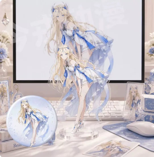 Japanese Anime Wuthering Waves Cartethyia Acrylic Stand Figure Model Plate Cosplay Collection Desktop Decor Gifts XTRJ