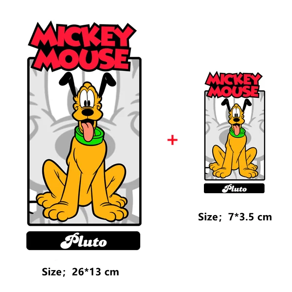 Mickey Mouse Pluto i Donald żelazko na plastry DIY dzieci paski do dżinsów naklejki winylowe