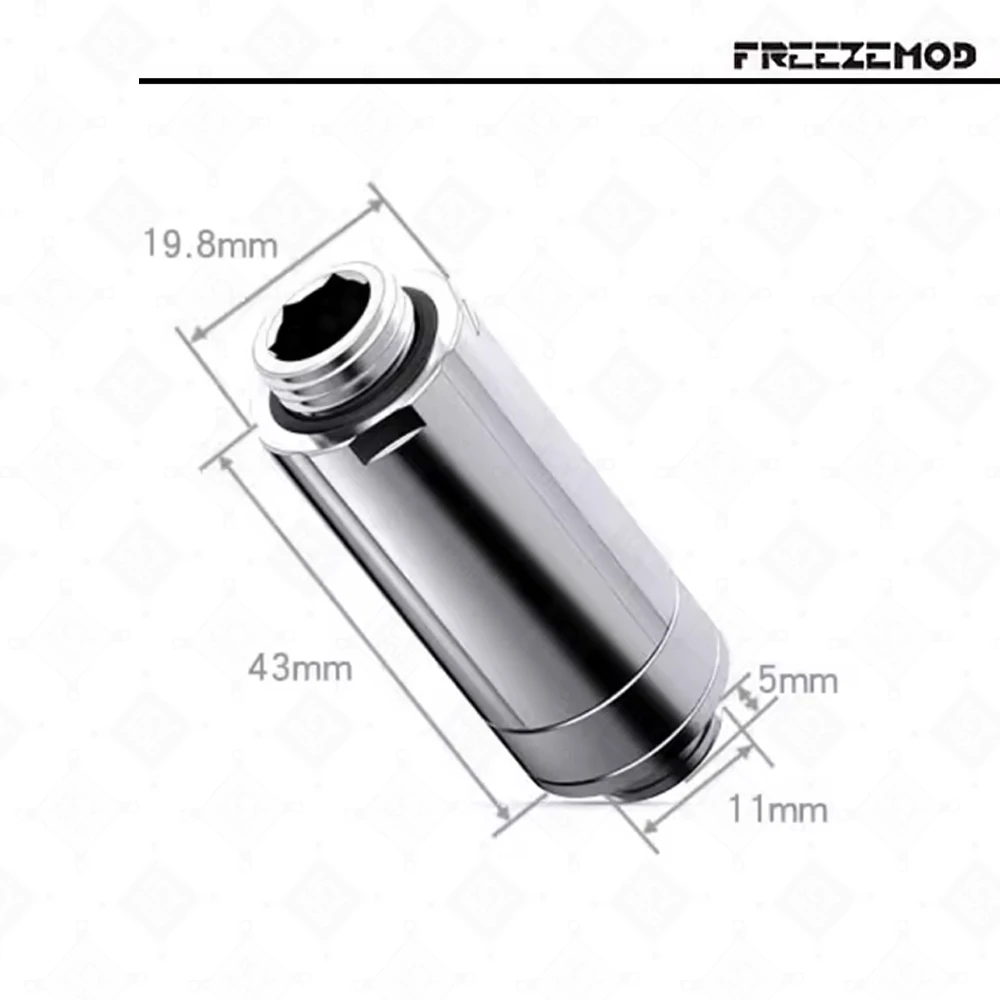 FREEZEMOD Dual Male 41-69mm sambungan ekspansi berpendingin air Fitting ekstensi GSSJT-E3 G1/4 ulir